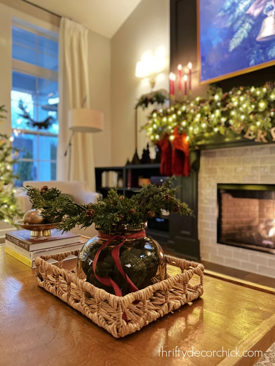 coffee table Christmas decor